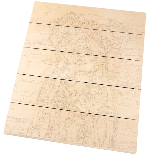 Abroli Large Good Dog Paint On Wood by Number Kit